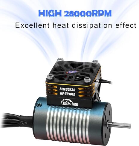 هواية المشجعين RC موتور بالوعة الحرارة مع مروحة تبريد 5V تناسب 370 380 390 2838 2858 2845 حجم فرش السيارات محرك المحرك المبرد ل 1/14 1/16 1/18 RC سيارة شاحنة عربات التي تجرها الدواب الزاحف in Kuwait