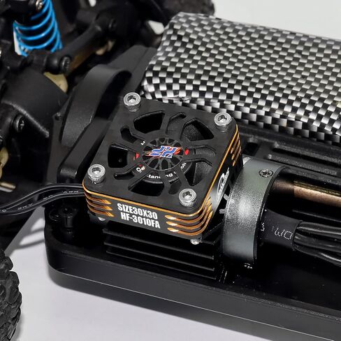 هواية المشجعين RC موتور بالوعة الحرارة مع مروحة تبريد 5V تناسب 370 380 390 2838 2858 2845 حجم فرش السيارات محرك المحرك المبرد ل 1/14 1/16 1/18 RC سيارة شاحنة عربات التي تجرها الدواب الزاحف in Kuwait