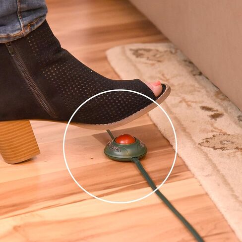 8 Feet 3 Grounded Outlets Extension Cord with Hand/Foot Switch and Light Indicator, 16/3, Green, UL Listed (1) in Saudi Arabia