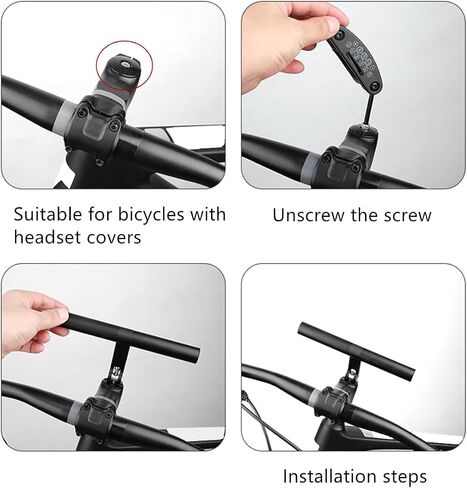 ESUPPORT Bike Headset Handlebar Extender for Holding Bicycle Speedometer GPS Phone Mount Holder Lightweight(Black) in Kuwait