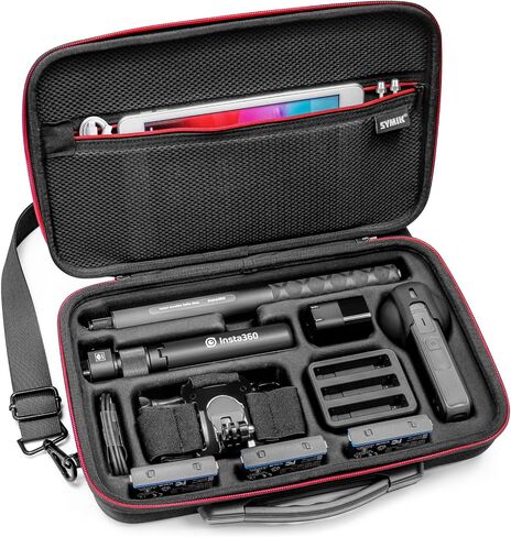 SYMIK S310-X Carrying Case for Insta360 X3 /ONE X2 Action Camera, With Padded Separator; Fits Invisible Selfie Stick, Bullet Time Handle/Tripod, Fast Charge Hub, Batteries, Tablet, Other Accessories in Kuwait
