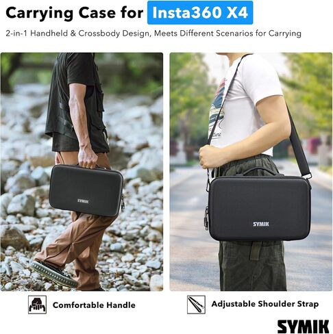 SYMIK S310-X Carrying Case for Insta360 X3 /ONE X2 Action Camera, With Padded Separator; Fits Invisible Selfie Stick, Bullet Time Handle/Tripod, Fast Charge Hub, Batteries, Tablet, Other Accessories in Kuwait