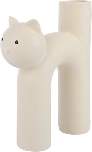 مزهرية سيراميك على شكل قطة، مزهرية مزخرفة على شكل قطة، مزهرية مزخرفة بالزهور على شكل قطة، قطعة مركزية لطاولة القطط، مزهرية أنبوبية لطيفة على شكل حرف U للمنزل وغرفة المعيشة وغرفة النوم والمكتب in Kuwait