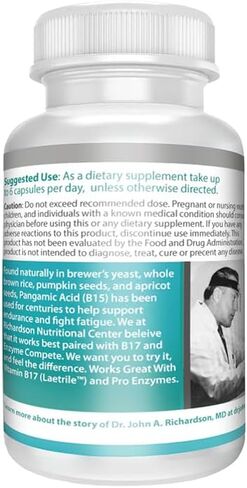 Supplements B15 Complete Extra Strength, Pangamic Acid, with TMG, DMG 500mg 90 VCapsules Supports Healthy Oxygen Energy Levels Vitamins in Saudi Arabia