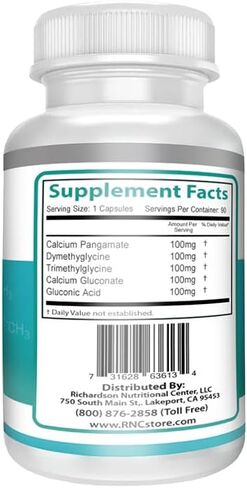 Supplements B15 Complete Extra Strength, Pangamic Acid, with TMG, DMG 500mg 90 VCapsules Supports Healthy Oxygen Energy Levels Vitamins in Saudi Arabia
