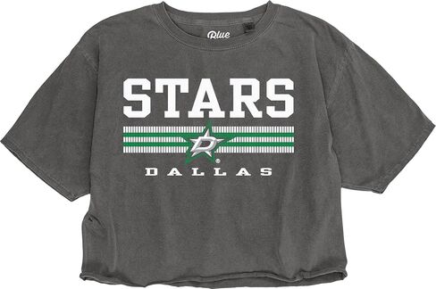 Blue 84 Women's NHL Officially Licensed Crop Top T-Shirt Ringspun Team Color in Saudi Arabia