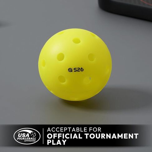 A11N SPORTS S26 Indoor Pickleballs- Consistent Bounce, Easy to Control and Durable Application - USAPA Approved - Ideal for All Ages - Available in Blue and Yellow in Saudi Arabia