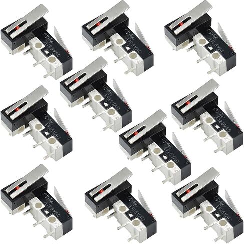 30 Pack 3D Printer Endstop Limit Switch with Hinge Lever Arm Push Button End Stop Momentary Micro Switches 3 Pin 1A 125V AC SPDT NO NC for Arduino Mouse in Kuwait