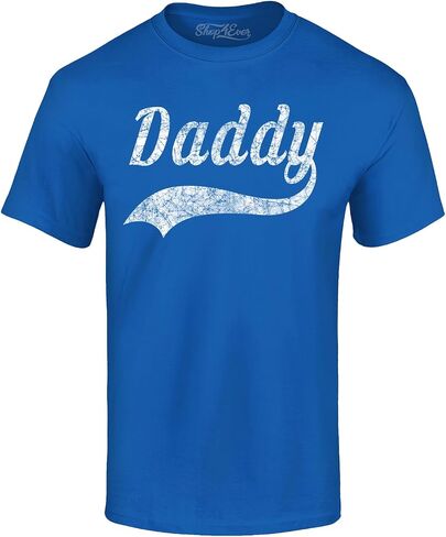 Daddy Distressed Classic Baseball Style T-Shirt Dad Shirts in Kuwait