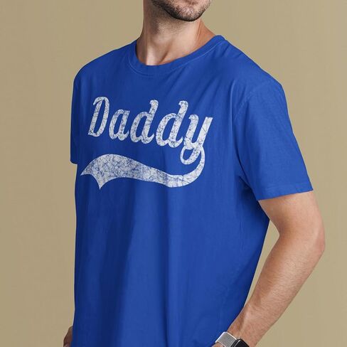 Daddy Distressed Classic Baseball Style T-Shirt Dad Shirts in Kuwait