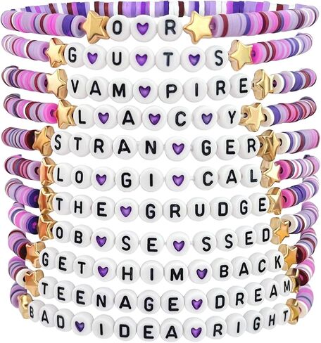 8 PCS Olivia Rodrigo Bracelets Olivia Rodrigo Merch Olivia Rodrigo Friendship Bracelets Olivia Rrodrigo Bracelets Olivia Rodrigo Bracelets Gifts for Fan in Saudi Arabia