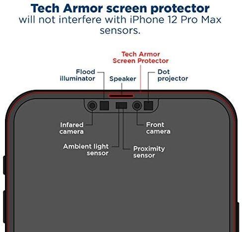 واقي شاشة Tech Armor لهاتف iPhone 15 Pro Max مقاس 6.7 بوصة - فيلم شفاف عالي الدقة، حماية فائقة للشاشة، وضوح كريستالي واضح، سهل التركيب، جودة ممتازة، 4 عبوات in Kuwait
