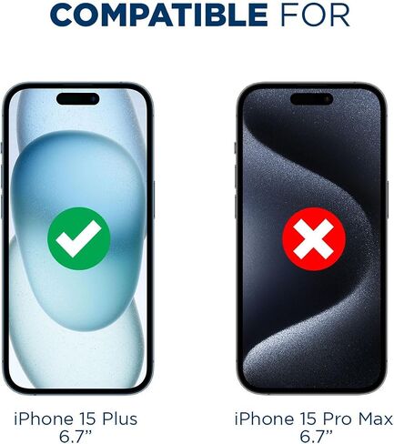 واقي شاشة Tech Armor لهاتف iPhone 15 Pro Max مقاس 6.7 بوصة - فيلم شفاف عالي الدقة، حماية فائقة للشاشة، وضوح كريستالي واضح، سهل التركيب، جودة ممتازة، 4 عبوات in Kuwait
