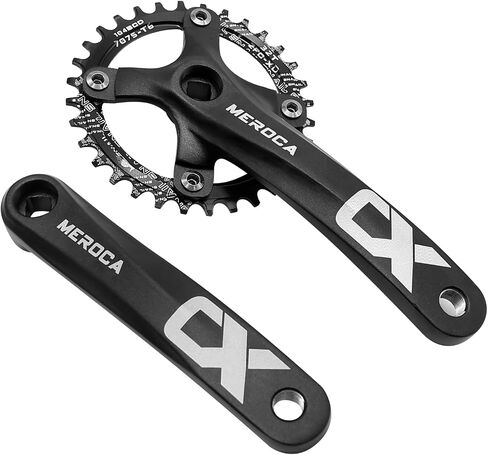 170mm Cranksets Bicycle Crank Set with 104BCD 36T Round/Oval Chainring Mountain Bike Single Speed Square Taper Crankset Replacement for Shimano SRAM FSA in Saudi Arabia