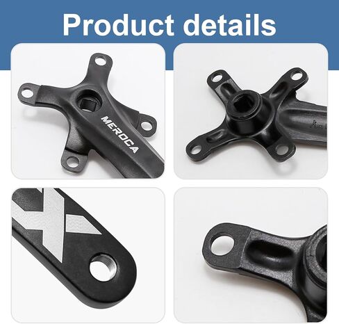 170mm Cranksets Bicycle Crank Set with 104BCD 36T Round/Oval Chainring Mountain Bike Single Speed Square Taper Crankset Replacement for Shimano SRAM FSA in Saudi Arabia