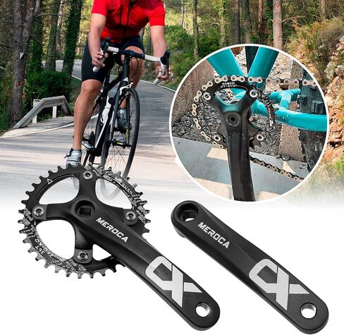 170mm Cranksets Bicycle Crank Set with 104BCD 36T Round/Oval Chainring Mountain Bike Single Speed Square Taper Crankset Replacement for Shimano SRAM FSA in Saudi Arabia