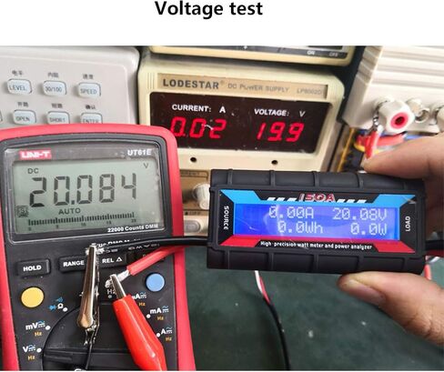 محلل طاقة بقدرة 150 أمبير وات عالي الدقة RC مع شاشة LCD رقمية لقياس الجهد (V) والتيار (A) والطاقة (W) والشحن (Ah) والطاقة (Wh) in Saudi Arabia