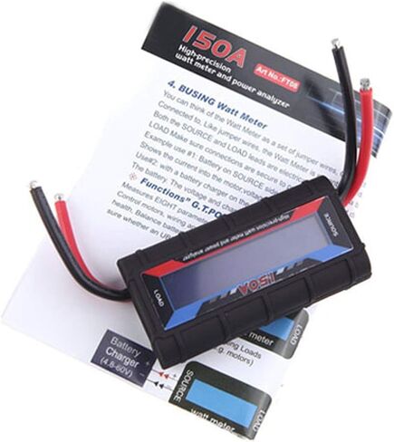محلل طاقة بقدرة 150 أمبير وات عالي الدقة RC مع شاشة LCD رقمية لقياس الجهد (V) والتيار (A) والطاقة (W) والشحن (Ah) والطاقة (Wh) in Saudi Arabia