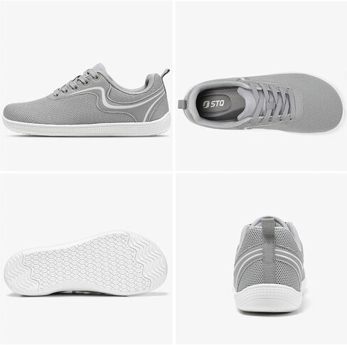 حذاء STQ النسائي البسيط حافي القدمين بمقدمة عريضة وصندوق تجريبي للجري والمشي | نعل صفر قطرة | حذاء رياضي عصري واسع العرض in Kuwait