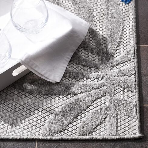 SAFAVIEH Cabana Collection Runner Rug - 2' x 6', Grey & Blue, Casual Design, Non-Shedding & Easy Care, Indoor/Outdoor & Washable-Ideal for Patio, Backyard, Mudroom (CBN814F) in Saudi Arabia