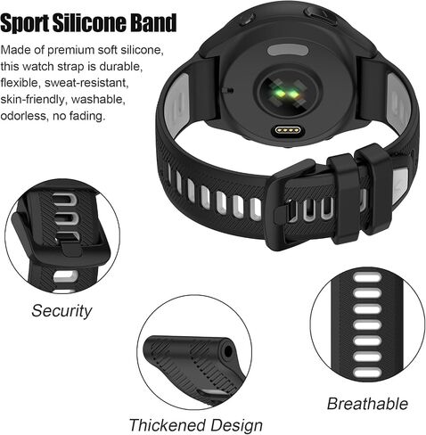 VINIUSIKI Sport Silicone Bands for Garmin Forerunner 955/965 / 945/935, 22mm Replacement Straps for Fenix 7 Pro, Fenix 6 Pro, Fenix 5 Plus Smart Watch in Saudi Arabia