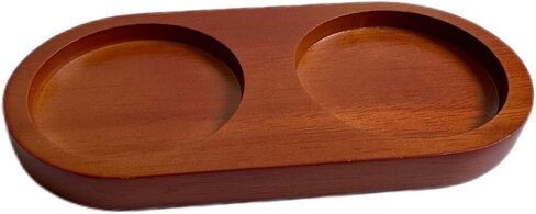 Salt and Pepper Mill Tray, Rubberwood Tray, Pepper Mill Holder & Rest fit Many Mills & Shakers, Salt & Pepper Grinder Accessories, Kitchen Storage Holder (Wooden Tray) in Saudi Arabia