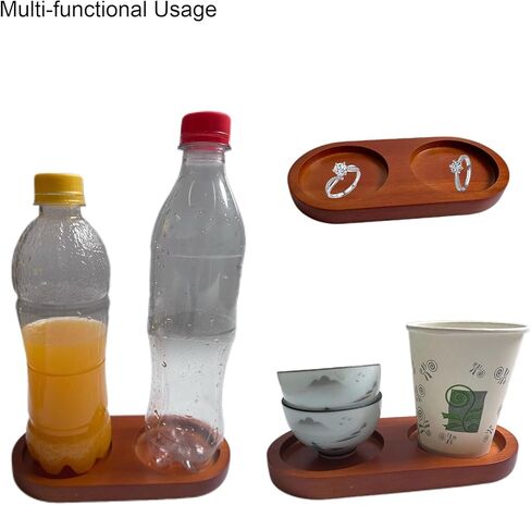 Salt and Pepper Mill Tray, Rubberwood Tray, Pepper Mill Holder & Rest fit Many Mills & Shakers, Salt & Pepper Grinder Accessories, Kitchen Storage Holder (Wooden Tray) in Saudi Arabia