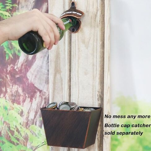 Black Bottle Opener Wall Mounted Beer Cap Opener, Stainless Soda Bottle Top Opener Post Mounted for Cooler Cart in Saudi Arabia