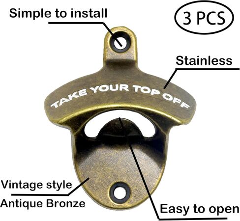 Black Bottle Opener Wall Mounted Beer Cap Opener, Stainless Soda Bottle Top Opener Post Mounted for Cooler Cart in Saudi Arabia