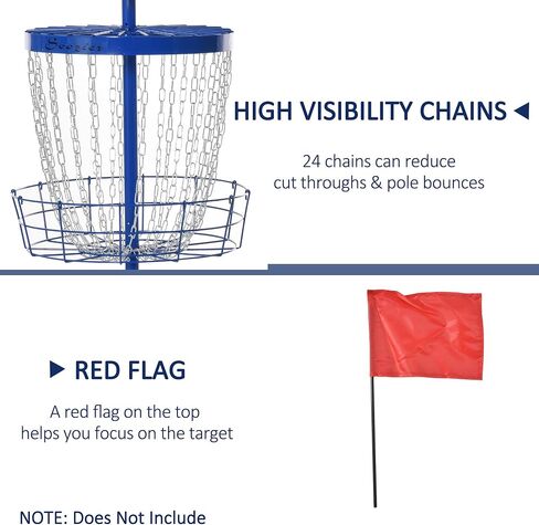 Soozier Portable Disc Golf Basket Target with 24-Chain, Travel Bag in Saudi Arabia