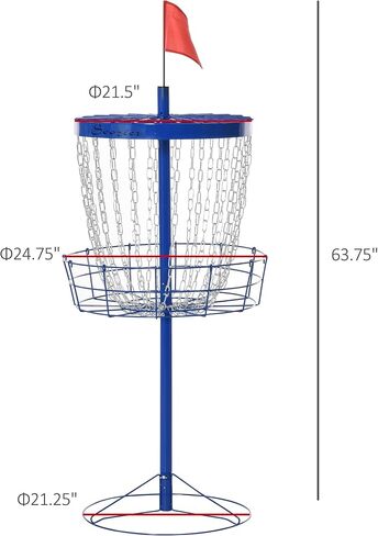 Soozier Portable Disc Golf Basket Target with 24-Chain, Travel Bag in Saudi Arabia
