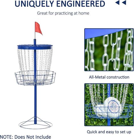 Soozier Portable Disc Golf Basket Target with 24-Chain, Travel Bag in Saudi Arabia