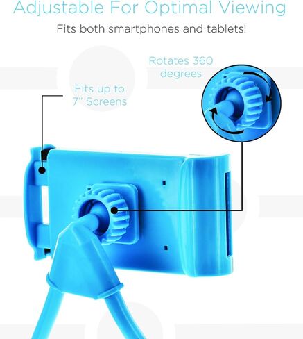 حامل رقبة هاتف Aduro، حامل هاتف برقبة معقوفة لتحرير يديك متوافق مع هاتف Apple iPhone Android الذكي in Kuwait