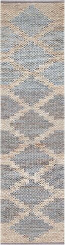 سجادة عداء من مجموعة Safavieh Kilim - 2'3" x 9'، طبيعية ورمادية، جوت مغربي مصنوع يدويًا، مثالية للمناطق ذات حركة المرور العالية في غرفة المعيشة وغرفة النوم (KLM458A) in Saudi Arabia