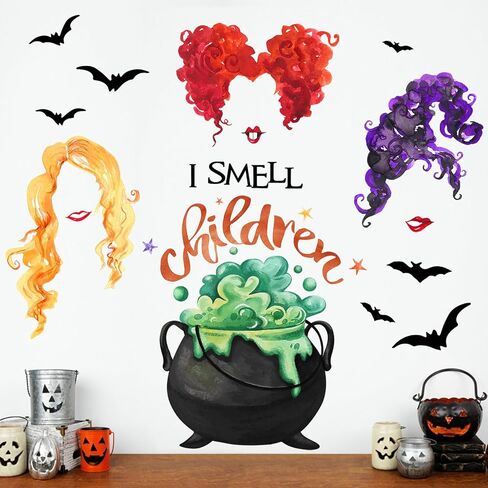 Mfault Halloween Cartoon Mouse Wall Decals Stickers, Jack O Lantern Pumpkin Cupcake Decorations Bedroom Art, Spider Web Bat Funny Holiday Home Kitchen Decor in Saudi Arabia