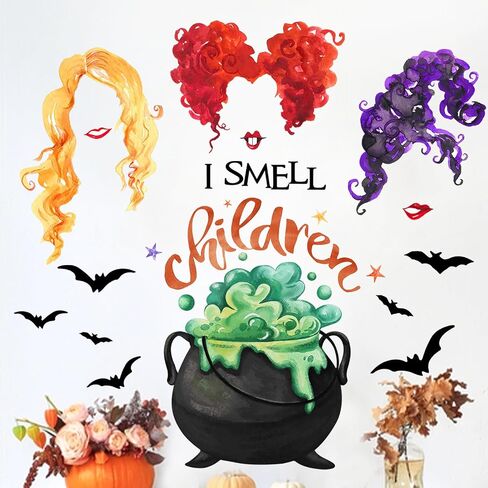 Mfault Halloween Cartoon Mouse Wall Decals Stickers, Jack O Lantern Pumpkin Cupcake Decorations Bedroom Art, Spider Web Bat Funny Holiday Home Kitchen Decor in Saudi Arabia