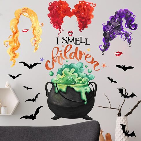 Mfault Halloween Cartoon Mouse Wall Decals Stickers, Jack O Lantern Pumpkin Cupcake Decorations Bedroom Art, Spider Web Bat Funny Holiday Home Kitchen Decor in Saudi Arabia