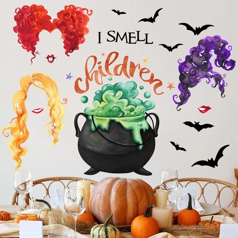 Mfault Halloween Cartoon Mouse Wall Decals Stickers, Jack O Lantern Pumpkin Cupcake Decorations Bedroom Art, Spider Web Bat Funny Holiday Home Kitchen Decor in Saudi Arabia