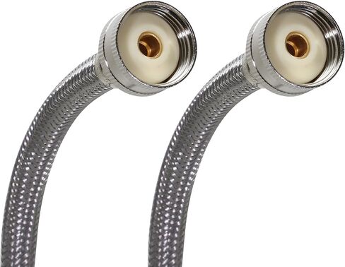 Fluidmaster B9WM48 Washing Machine Connector, Braided Stainless Steel - 3/4 Hose Fitting x 3/4 Hose Fitting, 4 Ft. (48-Inch) Length in Saudi Arabia