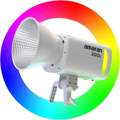 Aputure Amaran 300c Photography Lighting, 300W Full Color RGBWW, Bowens Mount Continuous LED Video Lighting, 26,580 lux @ 1m APP Control, CCT 2,500K-7,500K, Gray in Kuwait