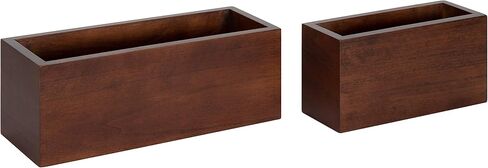 Kate and Laurel Domio Mid-Century Pocket Wall Organizer, Set of 2, Walnut Brown, Wood Office Organizer for Wall in Saudi Arabia