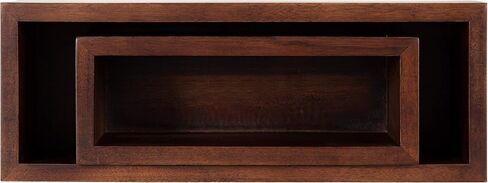 Kate and Laurel Domio Mid-Century Pocket Wall Organizer, Set of 2, Walnut Brown, Wood Office Organizer for Wall in Saudi Arabia