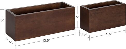 Kate and Laurel Domio Mid-Century Pocket Wall Organizer, Set of 2, Walnut Brown, Wood Office Organizer for Wall in Saudi Arabia
