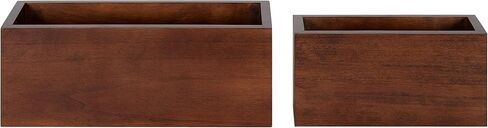 Kate and Laurel Domio Mid-Century Pocket Wall Organizer, Set of 2, Walnut Brown, Wood Office Organizer for Wall in Saudi Arabia
