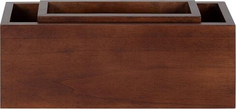 Kate and Laurel Domio Mid-Century Pocket Wall Organizer, Set of 2, Walnut Brown, Wood Office Organizer for Wall in Saudi Arabia
