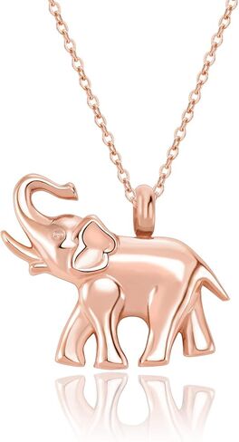 Elephant Cremation Jewelry for Ashes Stainless Steel Pendant Holder Ashes for Pet/Human Keepsake Memorial Urn Necklace for Men Women in Saudi Arabia