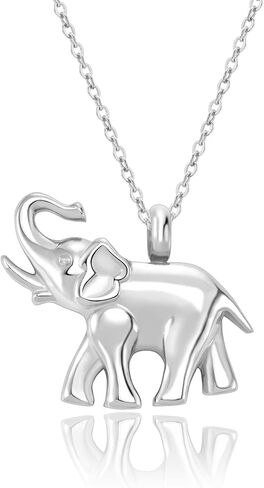 Elephant Cremation Jewelry for Ashes Stainless Steel Pendant Holder Ashes for Pet/Human Keepsake Memorial Urn Necklace for Men Women in Saudi Arabia