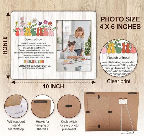 Teacher Gifts For Women, Teacher Definition Picture Frame, Thank You Gifts For Teachers Preschool Teacher, Appreciation Gifts For Birthday Christmas Thanksgiving Teacher's Day Graduation -17 in Saudi Arabia