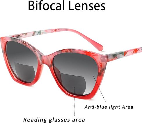 SIGVAN 4 Pack Bifocal Reading Sunglasses for Women Spring Hinge Outdoor Sunglasses Fashion Ladies Bifocal Sun Readers in Saudi Arabia