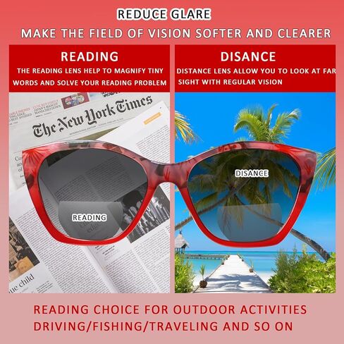 SIGVAN 4 Pack Bifocal Reading Sunglasses for Women Spring Hinge Outdoor Sunglasses Fashion Ladies Bifocal Sun Readers in Saudi Arabia